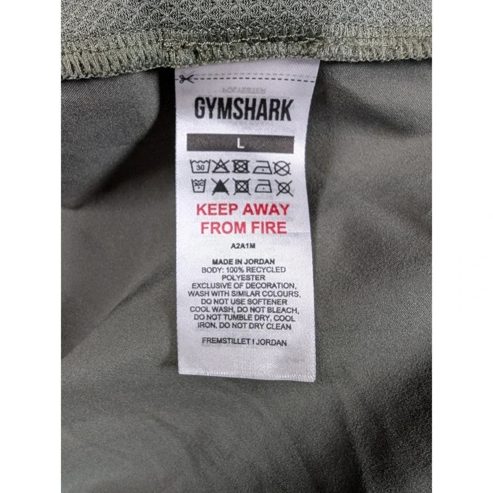 Gymshark Arrival Shorts Mens Large Olive Green Athletic Gym Training A2A1M - Picture 6 of 8